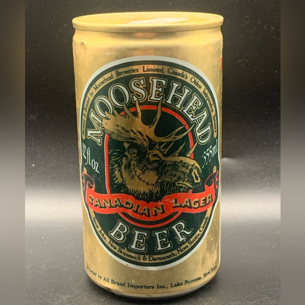 Vintage Beer Can Moosehead Canadian Lager Beer Tab Empty Aluminum Can